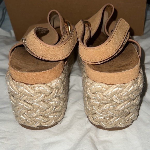 Kelsi Dagger Brooklyn Keys CS Camel suede Hobo platform block heels shoes 9.5 - Picture 9 of 11